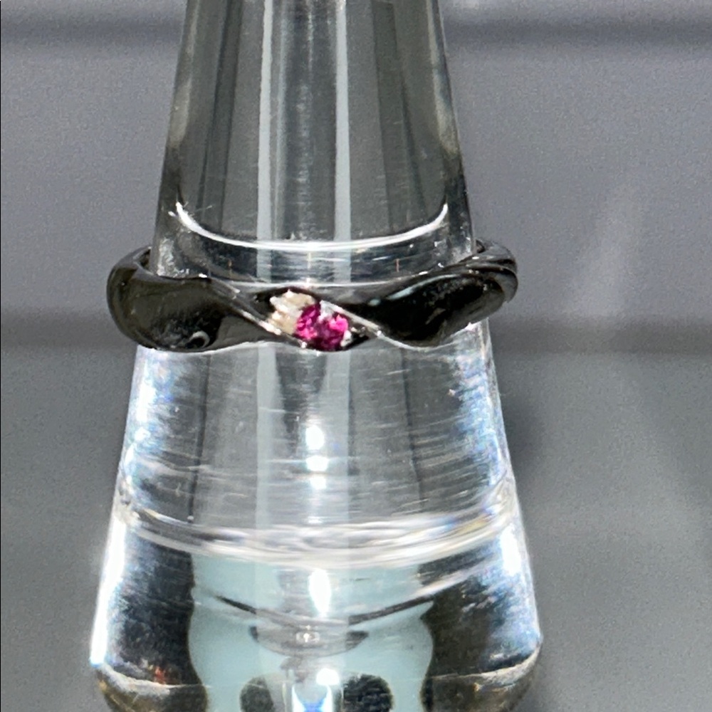 NWOT Genuine Pink Topaz Gemstone Sterling Silver Designer Ring Bohemian